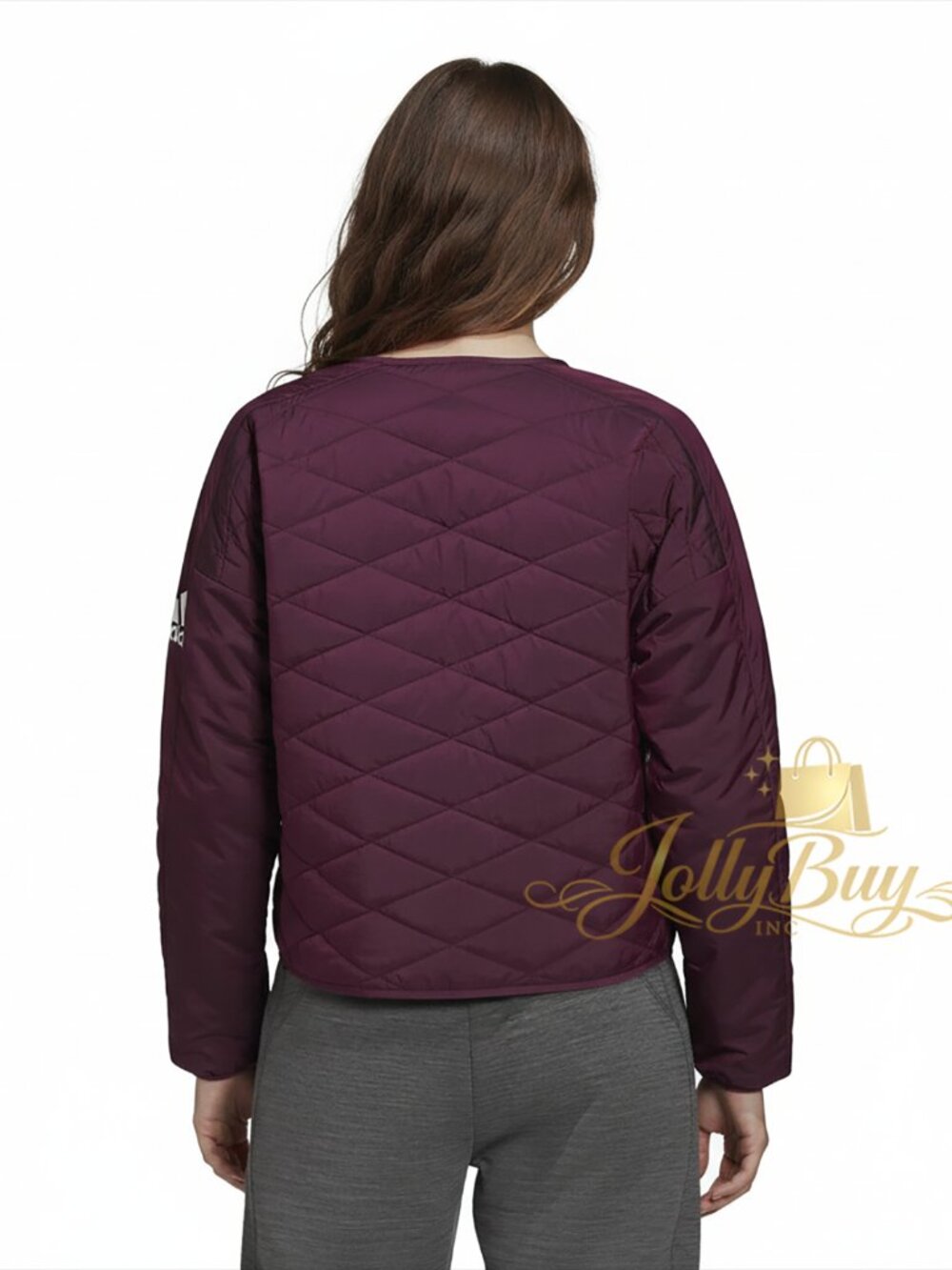 Adidas Women’s Jacket ZNE Padded Softshell Sport Windbreaker Diamond Quilt - Picture 4 of 8
